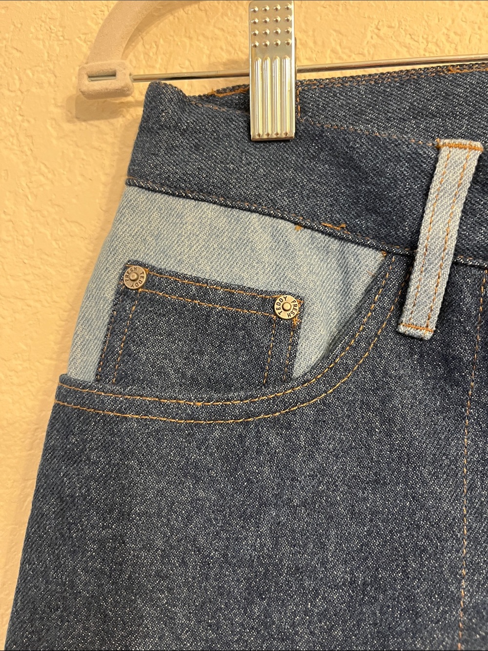 Teddy Fresh convertible patchwork/ two tone Jeans - Picture 5 of 13